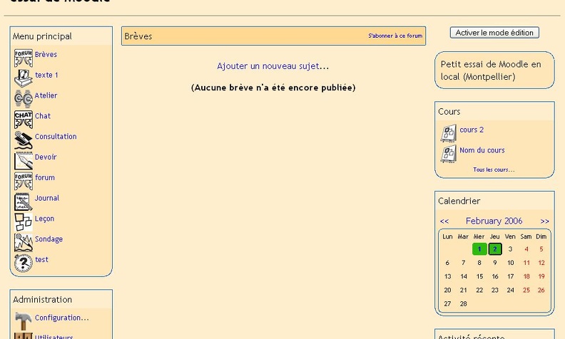 Theme Moodle 2bis mode normal